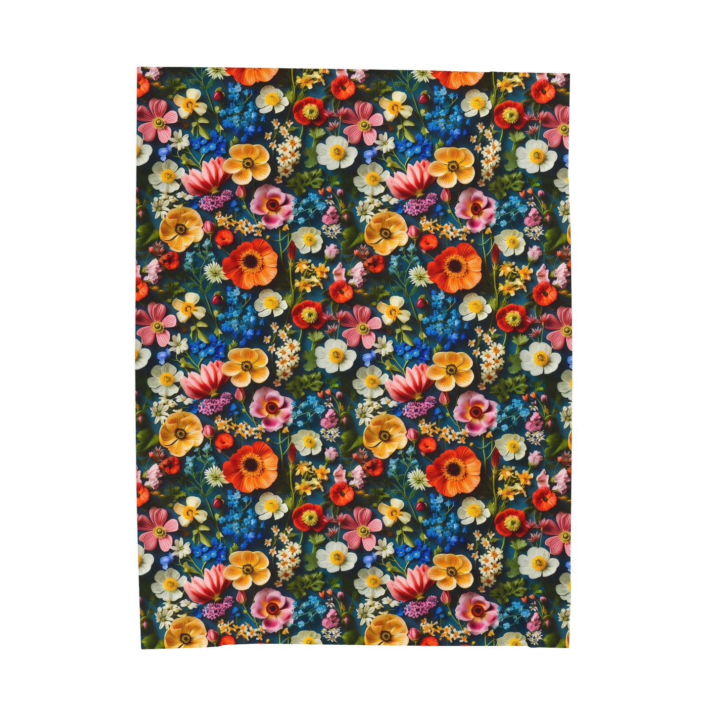 Velveteen Plush Blanket | Boho Floral Throw Blanket from The Curated Goose