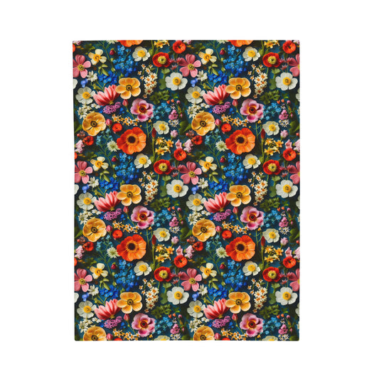 Velveteen Plush Blanket | Boho Floral Throw Blanket from The Curated Goose