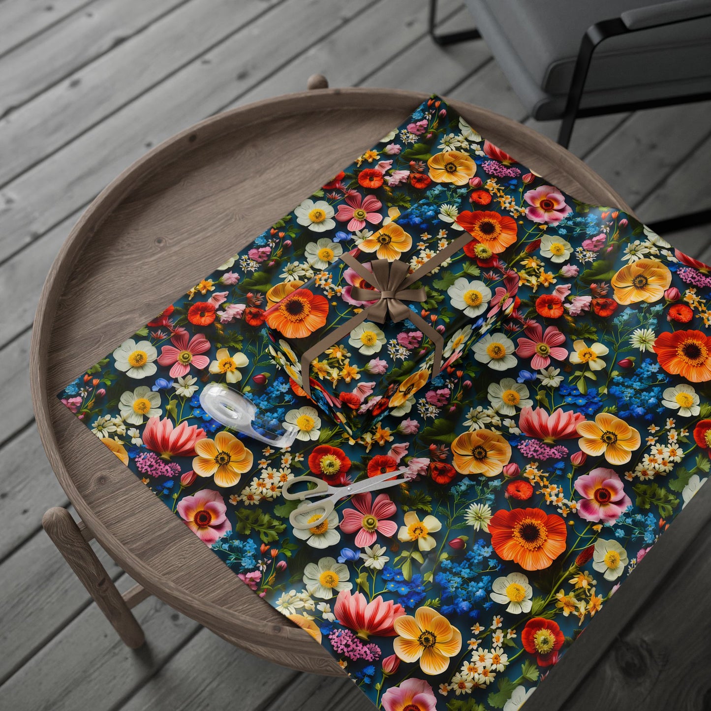 Stunning Wildflowers Wrapping Paper Rolls: Colorful Wildflowers, Vibrant Floral Print