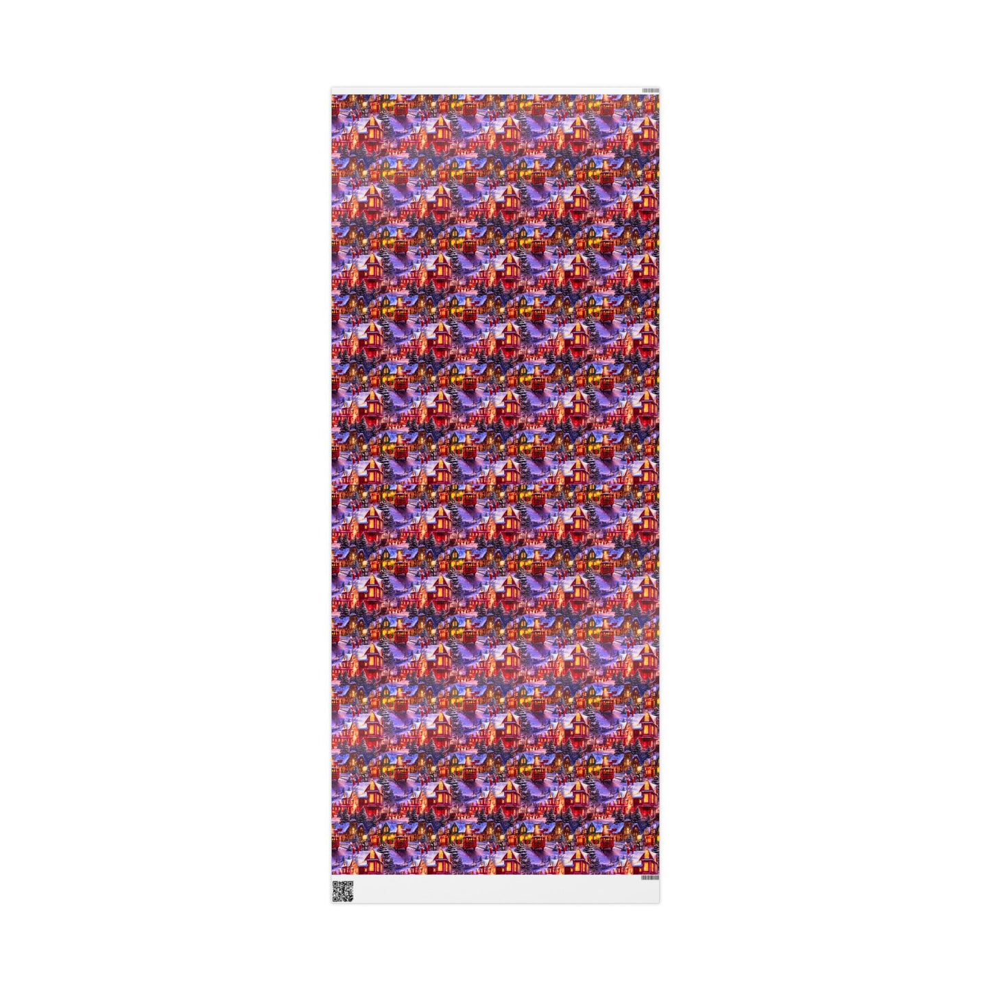 Snowy Winter Village Wrapping Paper Rolls – Nostalgic Holiday Charm with Horse Carriage Delight