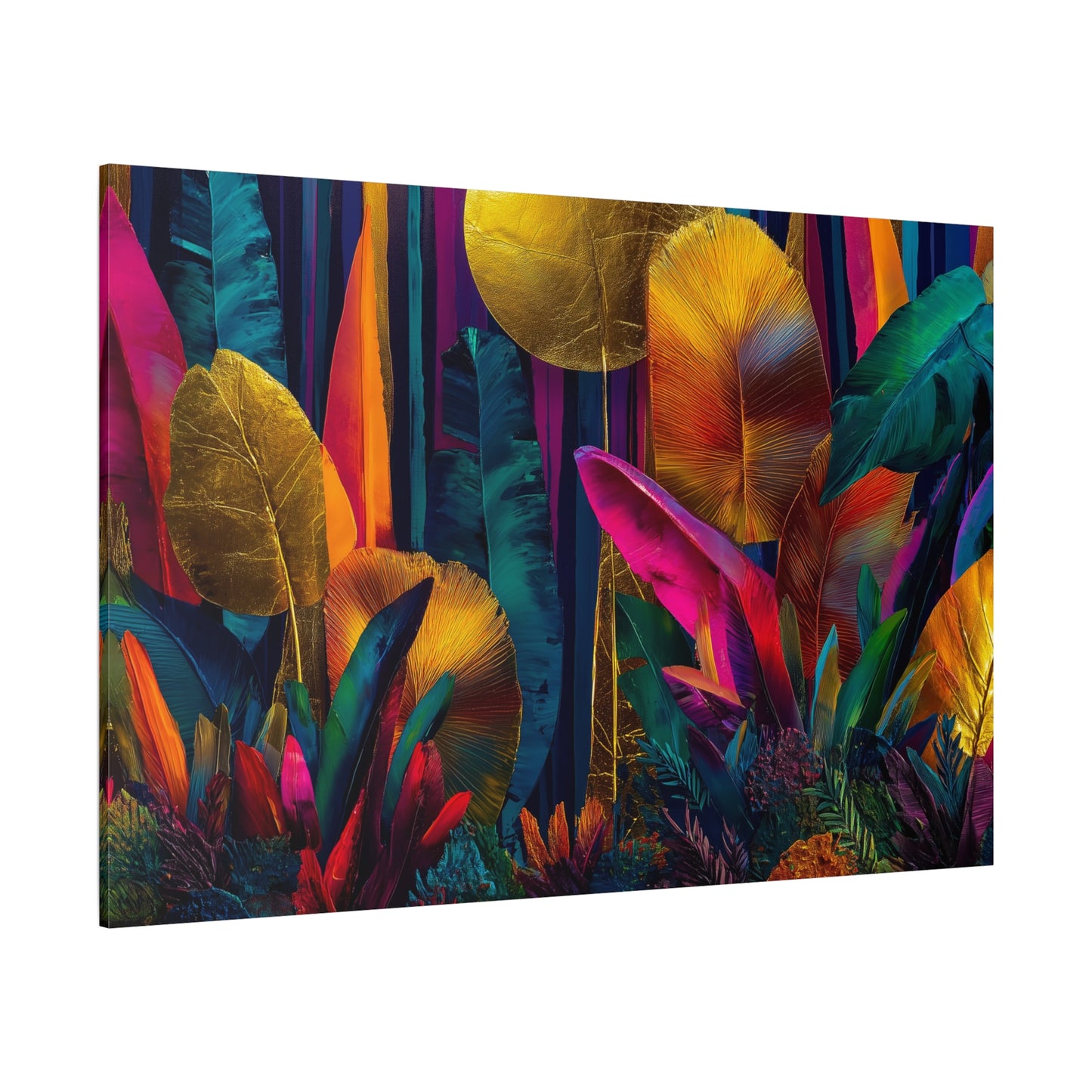 Canvas Print | Vibrant Neon Jungle Wall Art