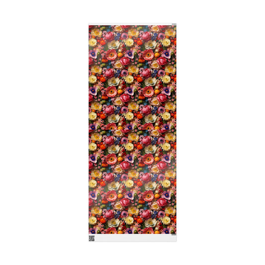 Colorful Floral Wrapping Paper: Thick Fine Art Gift Wrap