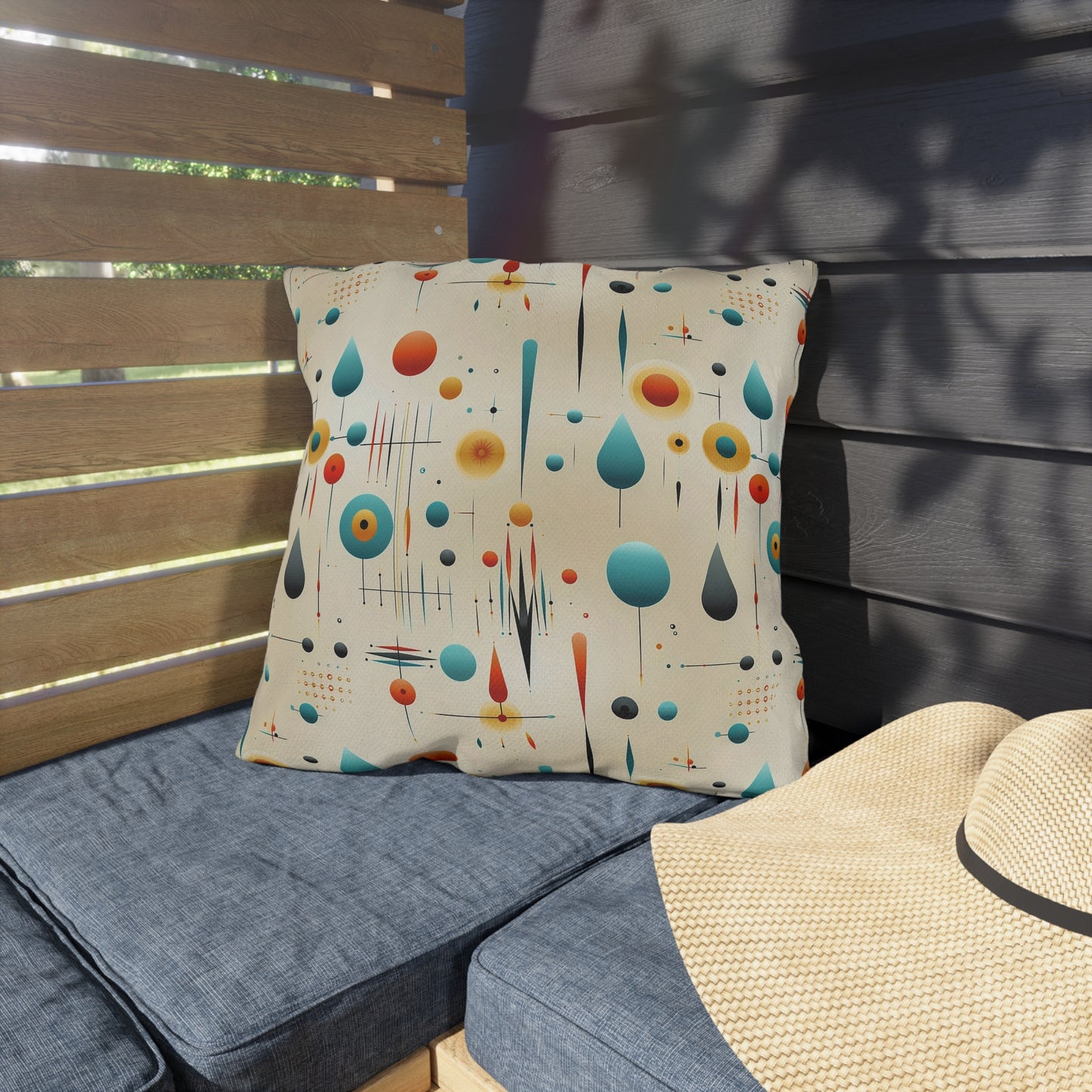 Durable Outdoor Pillow | 1960s Mid-Century Modern Throw Pillow from The Curated Goose