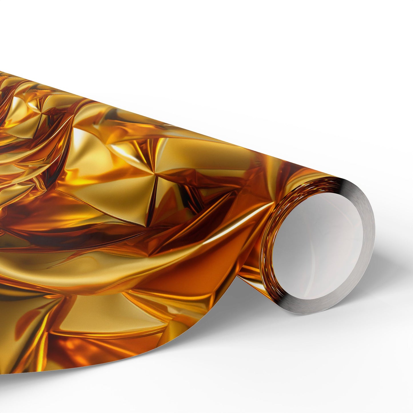 Beautiful Gold Crinkled Wrapping Paper Rolls