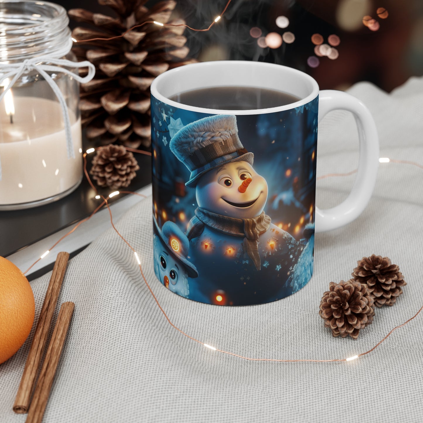 Coffee Mug | Adorable Snowman Nostalgic Christmas Mug from The Curated Goose