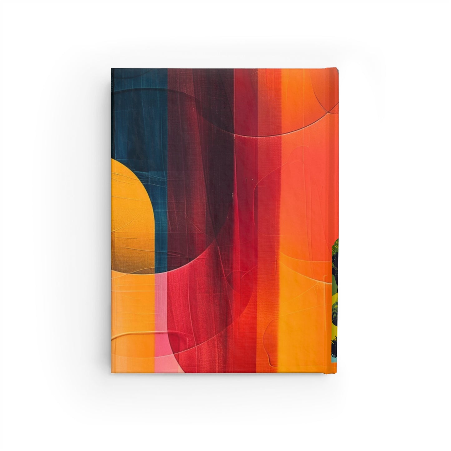 Custom Name Mid-Century Modern Hardcover Journal | Personalized Trendy 1960s Decor | Colorful Diary