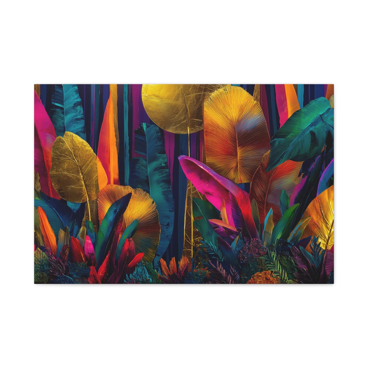 Canvas Print | Vibrant Neon Jungle Wall Art
