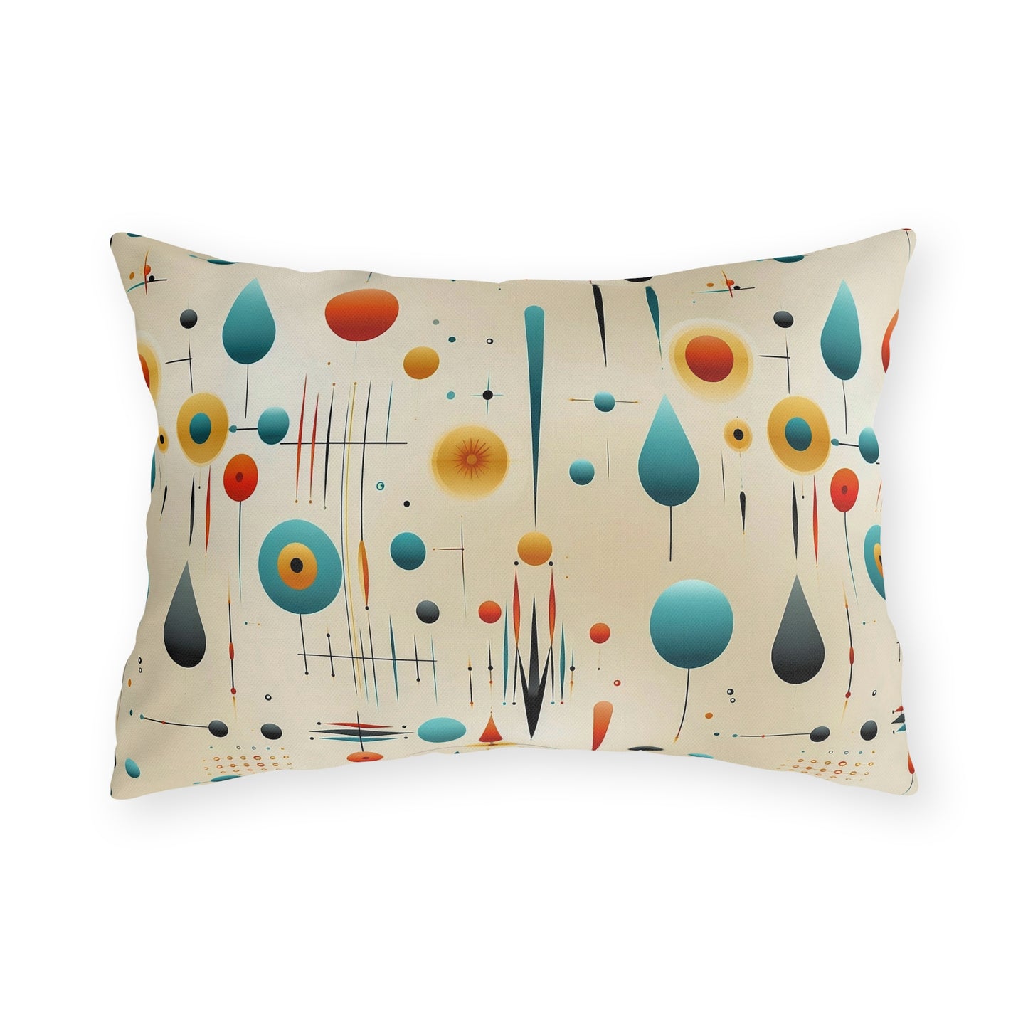 Durable Outdoor Pillow | 1960s Mid-Century Modern Throw Pillow from The Curated Goose