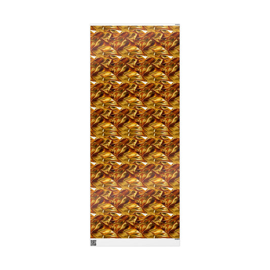 Beautiful Gold Crinkled Wrapping Paper Rolls