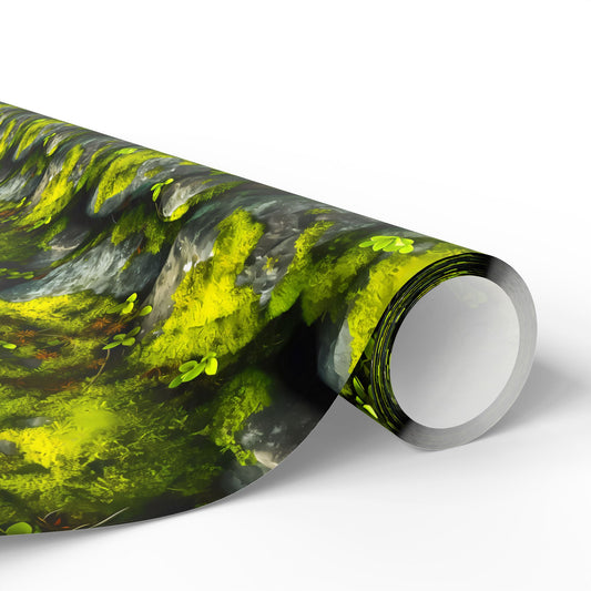 Mossy Rocks Wrapping Paper Rolls | Unique Nature Gift Wrap