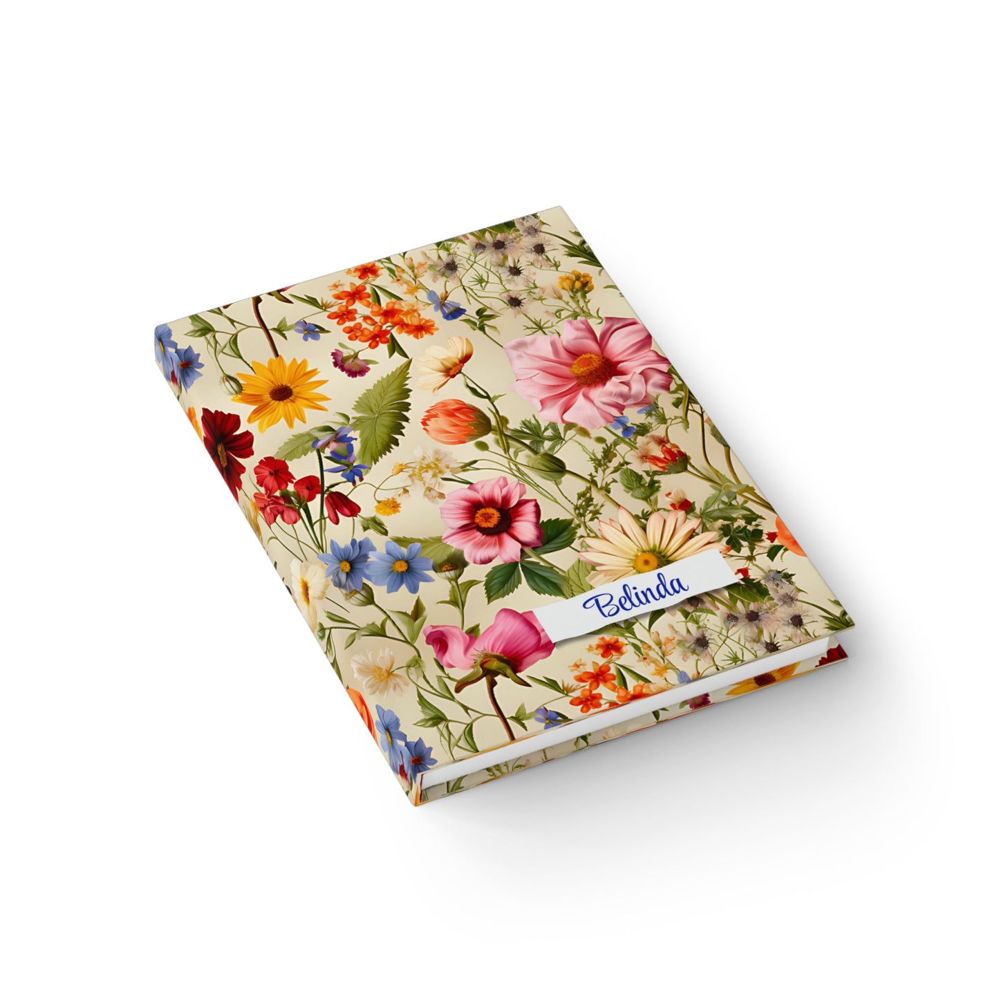 Personalized Name Vintage Floral Journal – Custom Notebook Gift