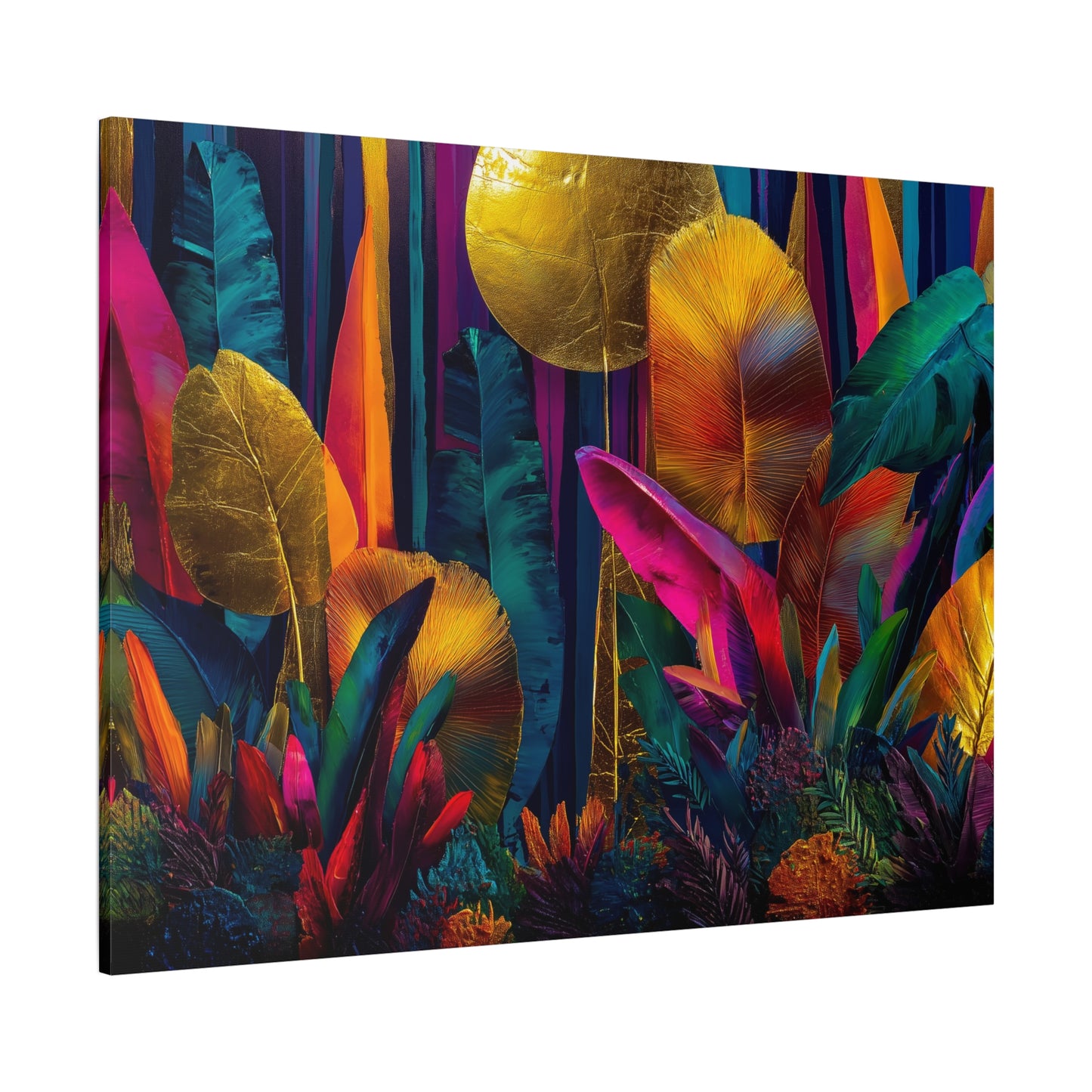 Canvas Print | Vibrant Neon Jungle Wall Art