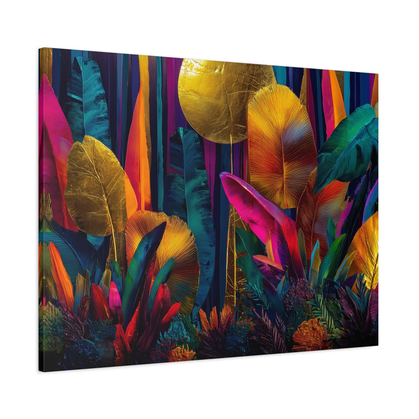 Canvas Print | Vibrant Neon Jungle Wall Art