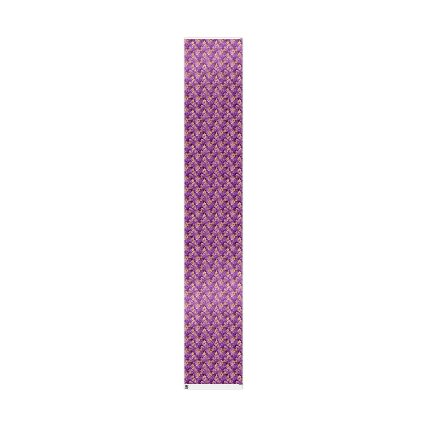 Watercolor Gift Wrap: Purple & Gold Floral, Luxurious 90-gsm Paper