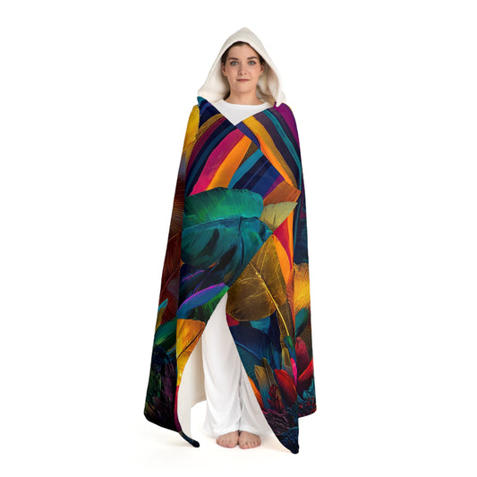 Hooded Cable Knit Sherpa Blanket | Neon Jungle