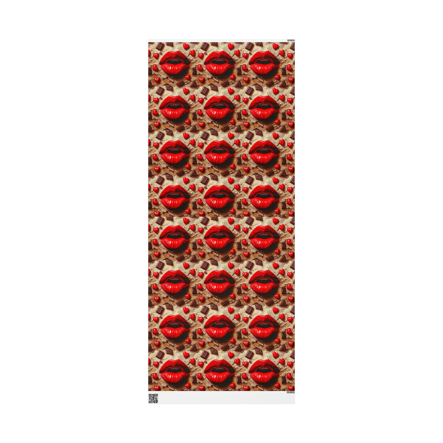 Lips & Chocolate Valentines Day Wrapping Paper