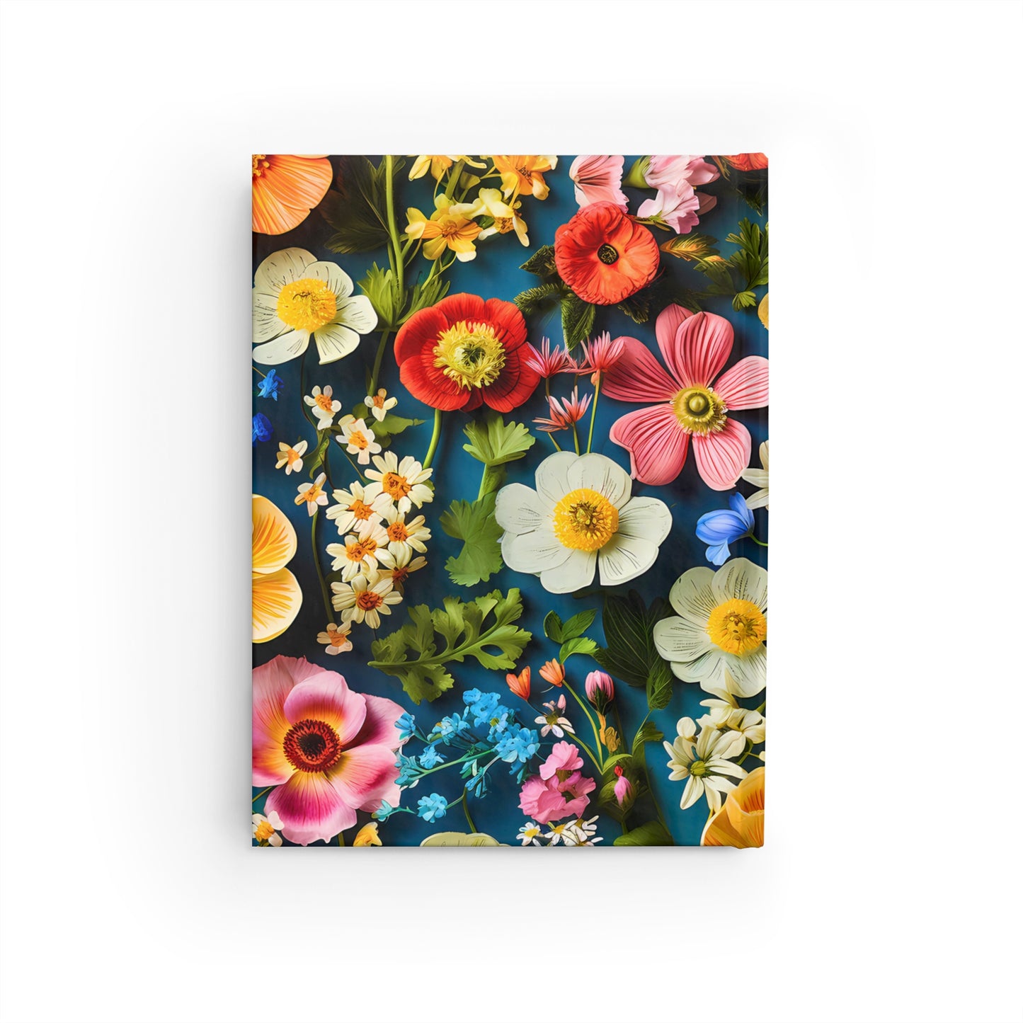 Personalized Name Colorful Wildflowers Journal – Custom Floral Notebook Gift