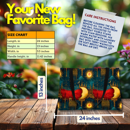 Son & Moon Tote Bag – A Celestial Dream Everyday Travel Bag