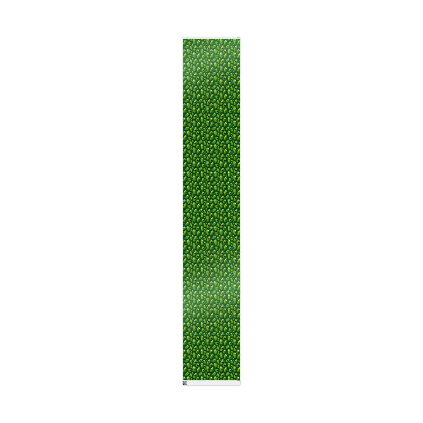 Cartoon Pickle Wrapping Paper: Quirky Green Gift Wrap