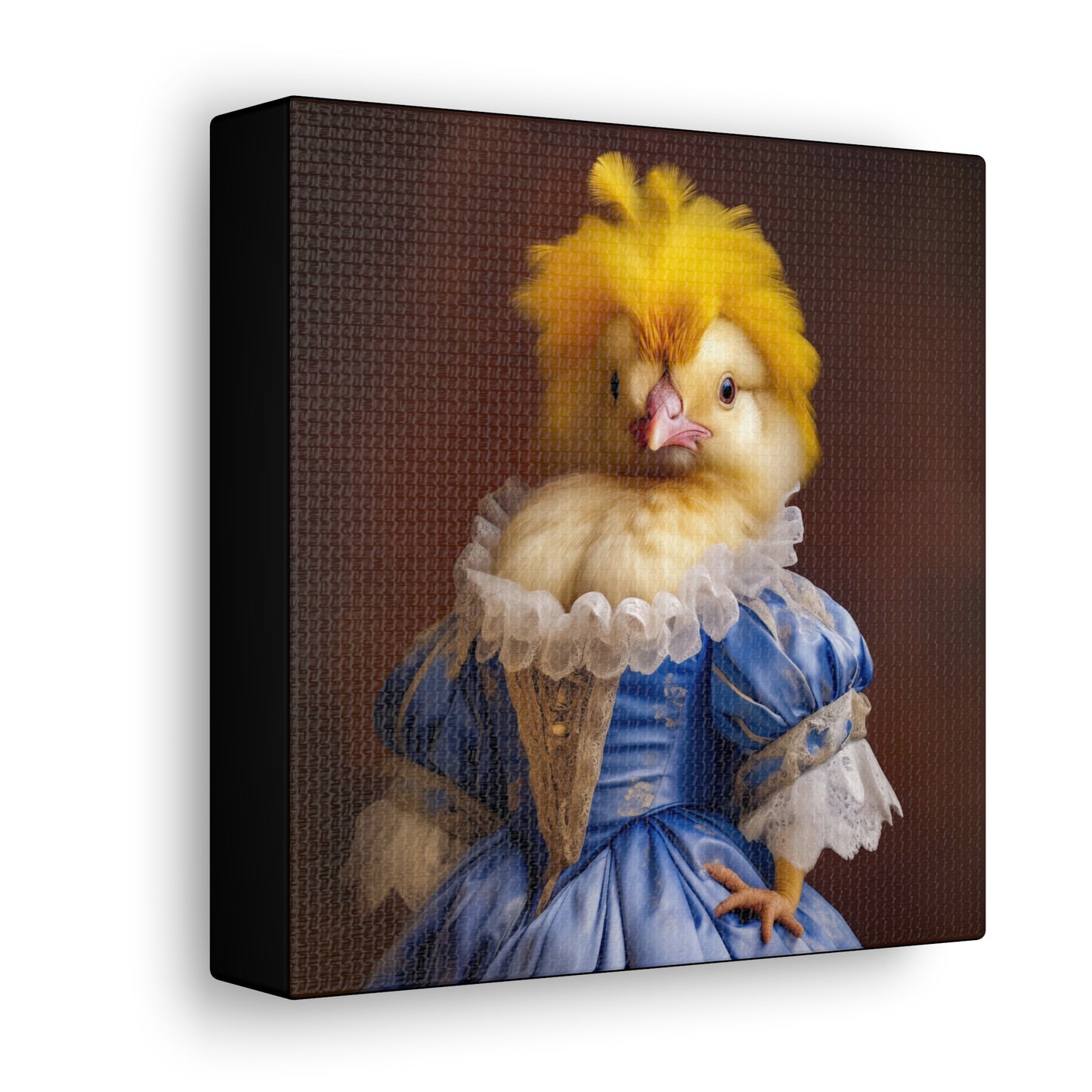 Victorian Chicken Portrait |  Canvas Animal Art Print