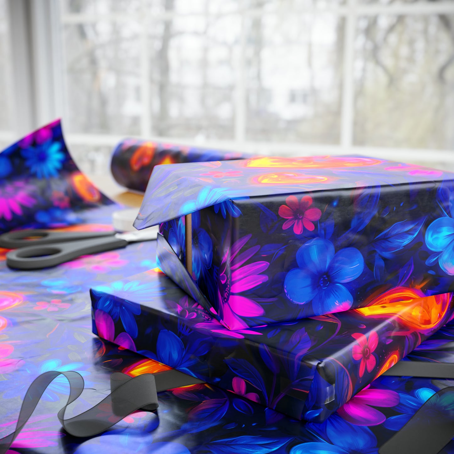 Abstract Hearts Valentine's Day Wrapping Paper Rolls