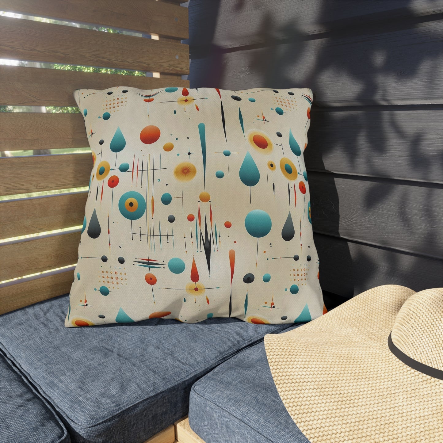 Durable Outdoor Pillow | 1960s Mid-Century Modern Throw Pillow from The Curated Goose