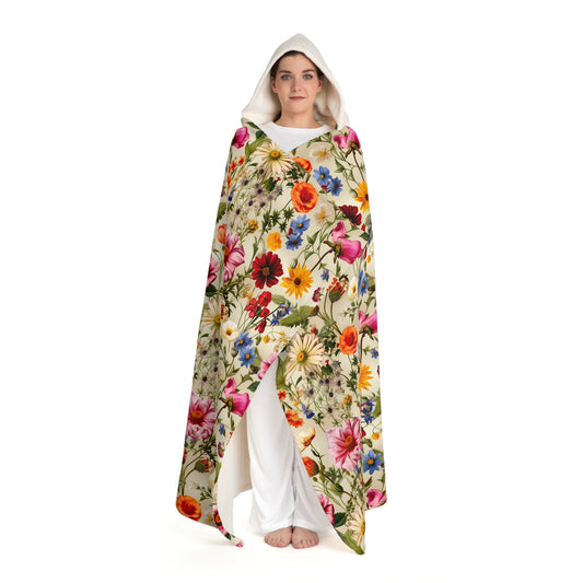 Hooded Sherpa Blanket | Vintage Floral
