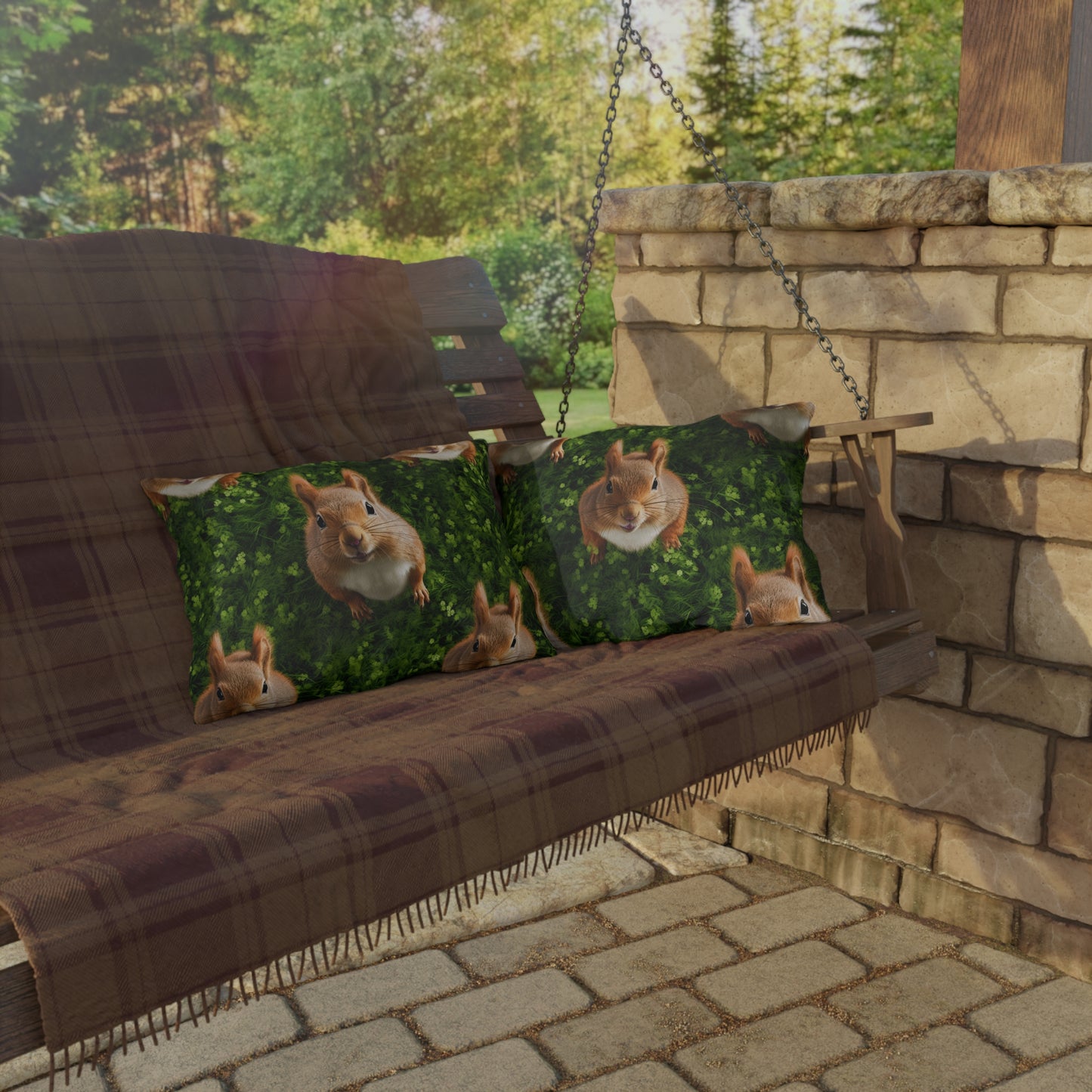 Outdoor Pillow | Squirrel Pillow | Funny Animal Throw Pillow from The Curated Goose