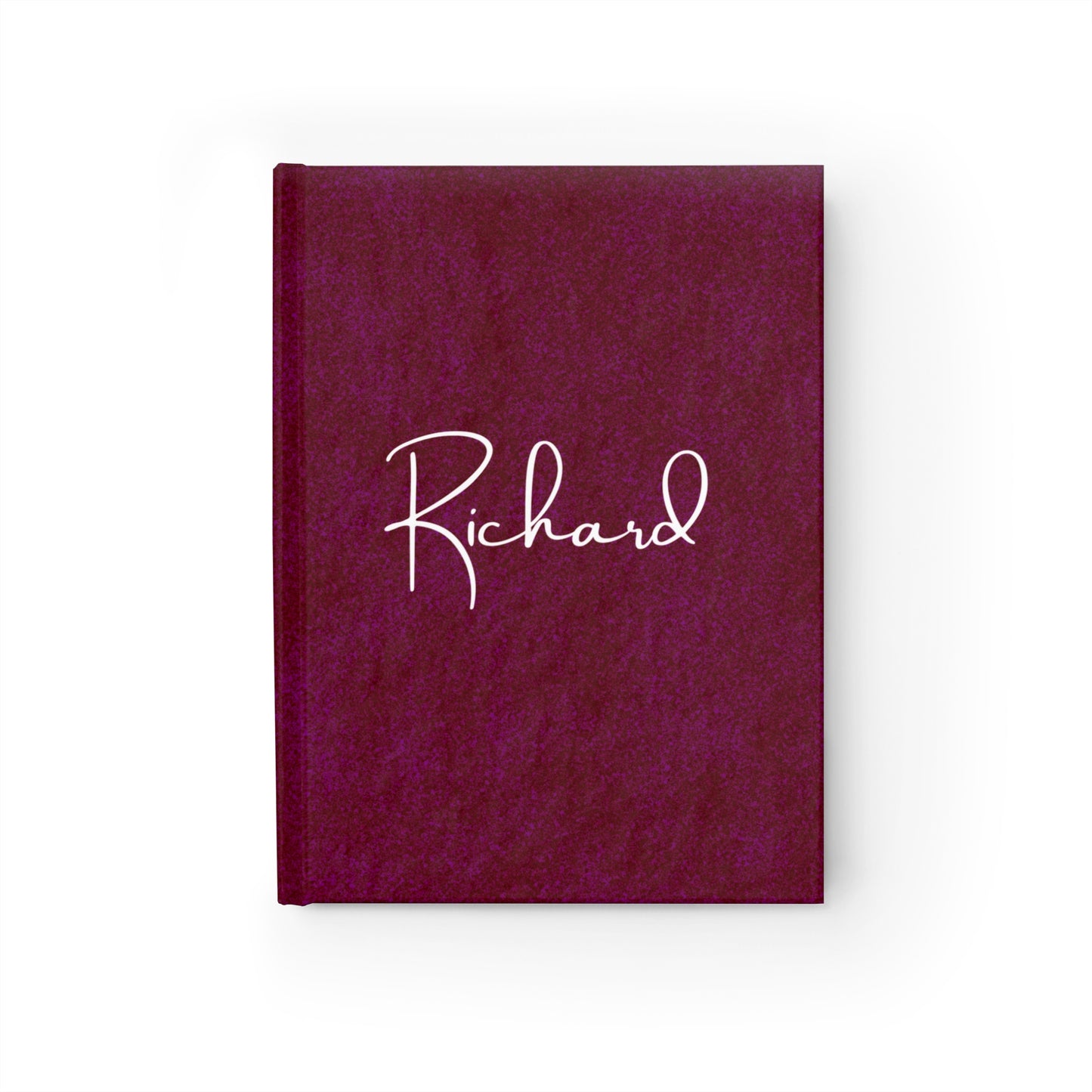 Minimalist Custom Name Hardcover Journal – Luxurious Red