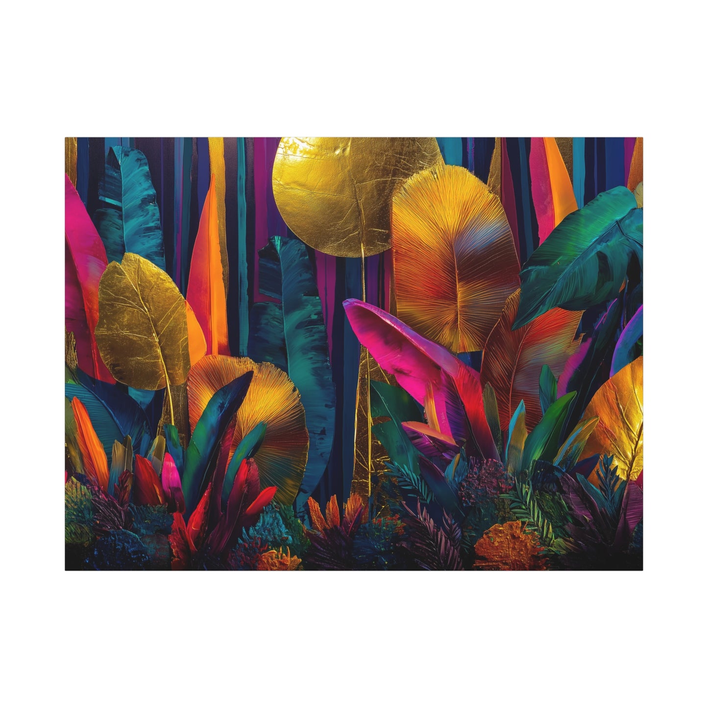 Canvas Print | Vibrant Neon Jungle Wall Art