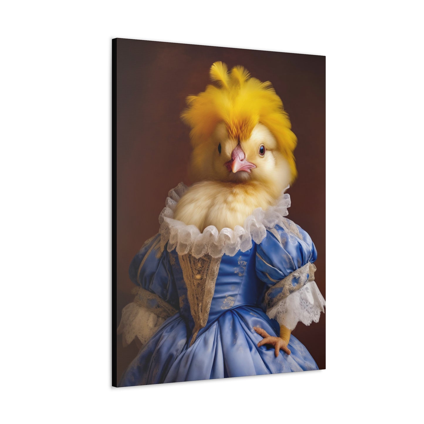 Victorian Chicken Portrait |  Canvas Animal Art Print
