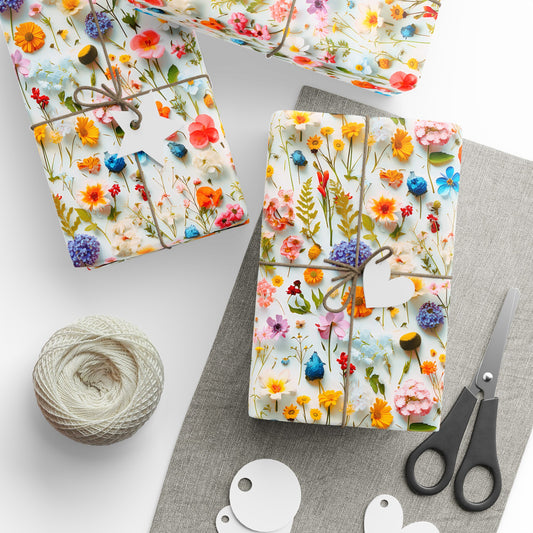 Colorful Flowers Wildflowers Floral Wrapping Paper Rolls