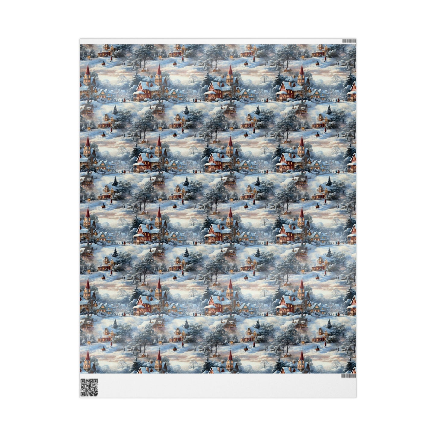 Vintage Christmas Wrapping Paper: Nostalgic Winter Sled Design