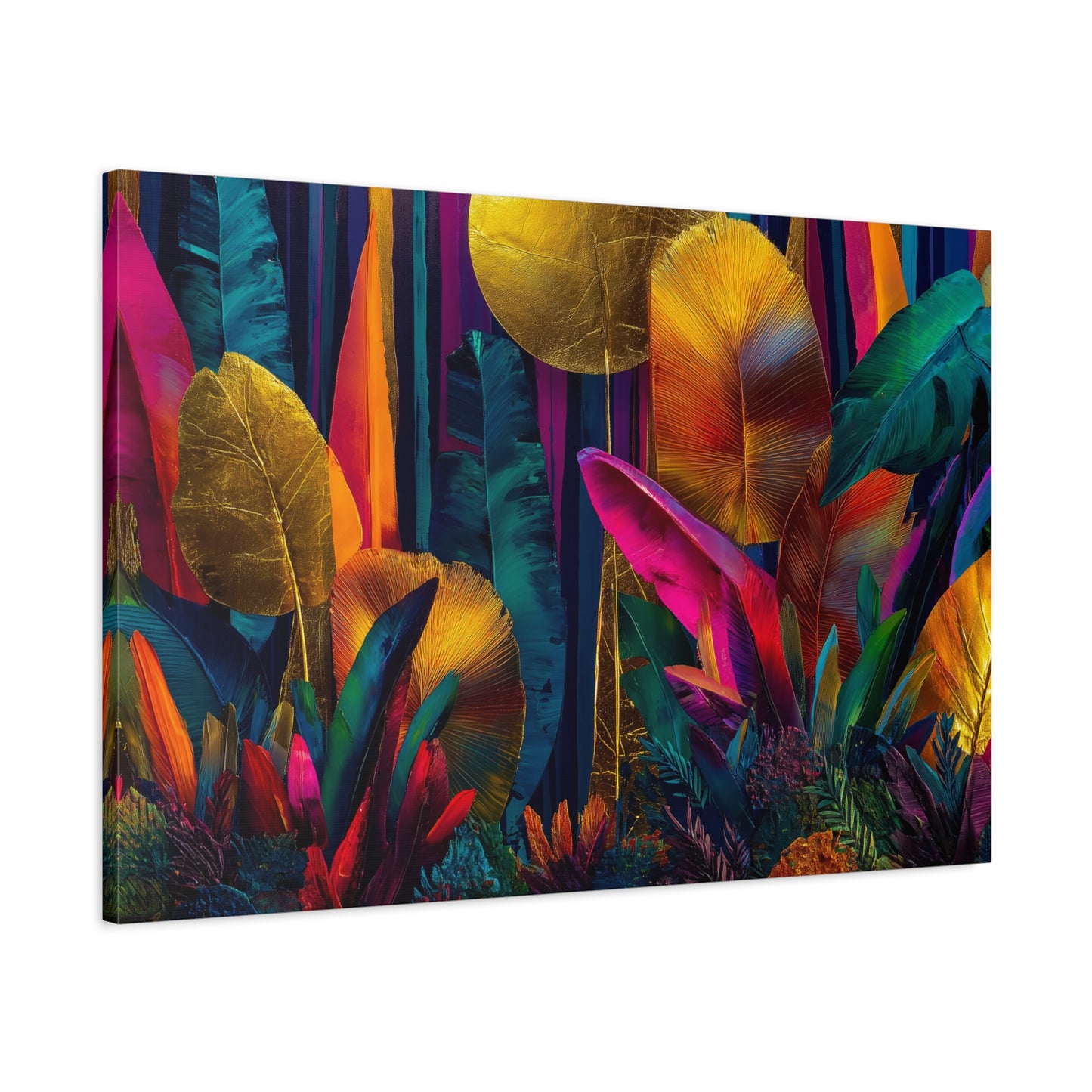 Canvas Print | Vibrant Neon Jungle Wall Art