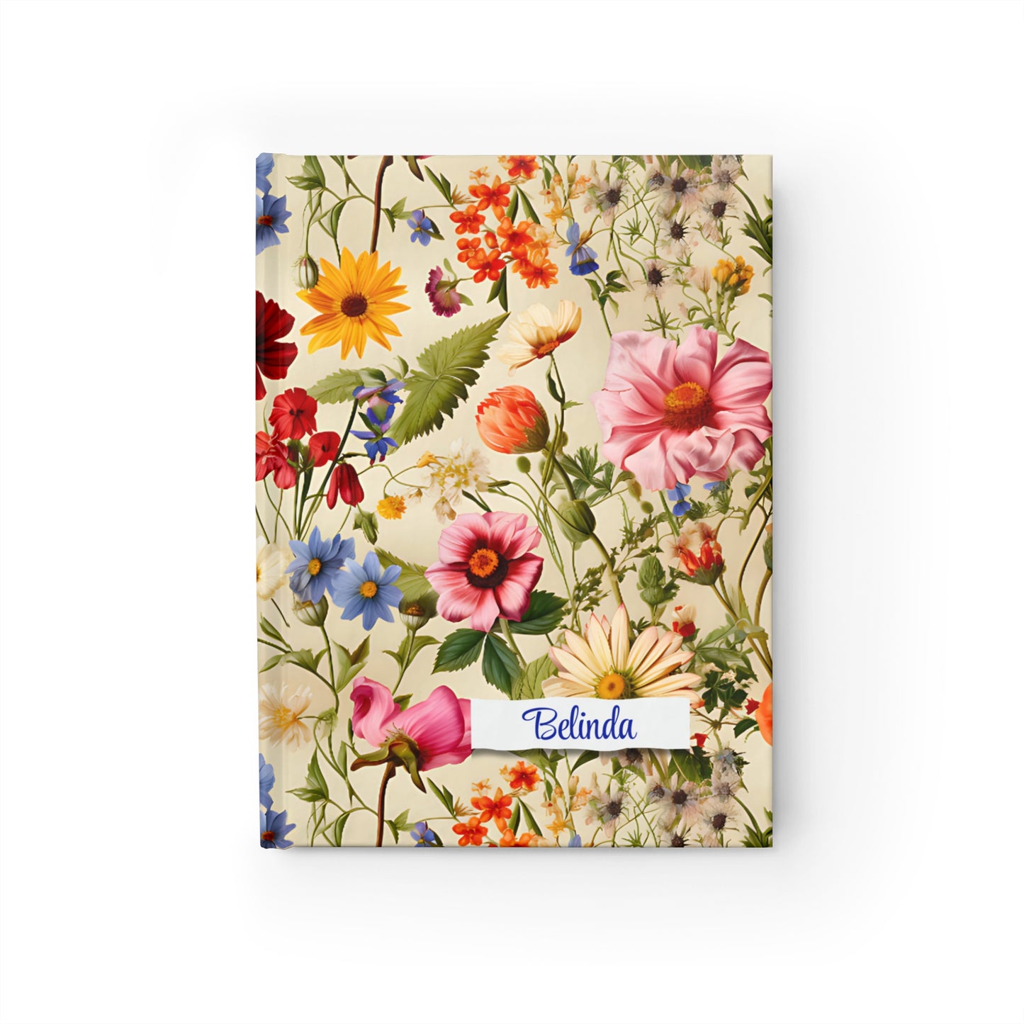 Personalized Name Vintage Floral Journal – Custom Notebook Gift