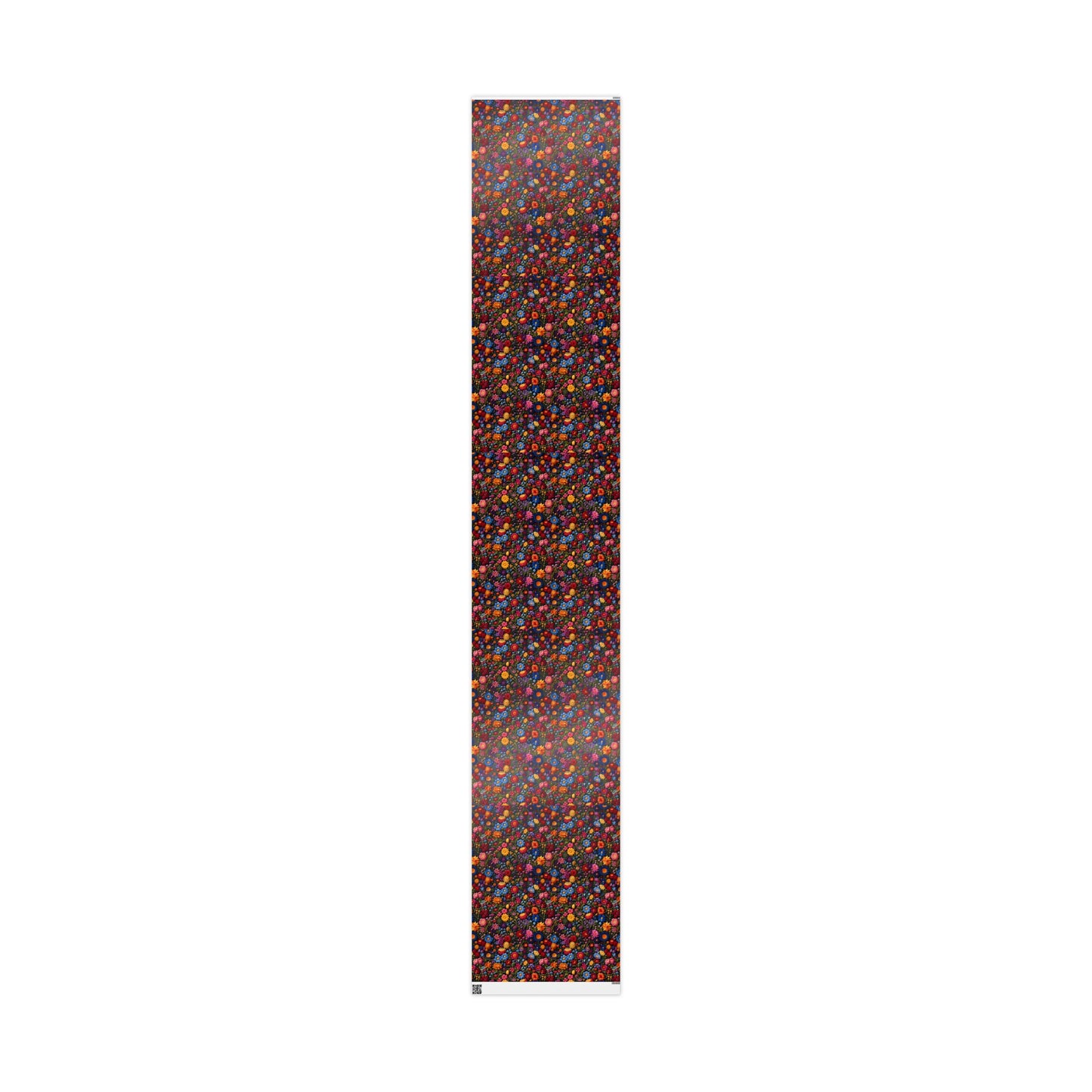 Embroidery Flowers Wrapping Paper Rolls | Dark Background Floral Gift Wrap