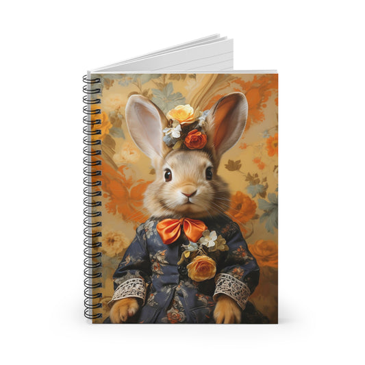 Victorian Girl Bunny Portrait Notebook Journal: A Spiral Bound Notebook with a Girl Bunny in Victorian Clothes