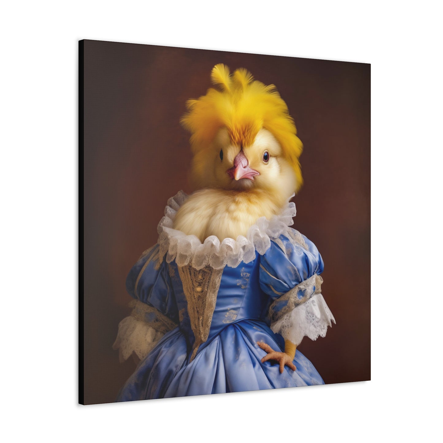 Victorian Chicken Portrait |  Canvas Animal Art Print