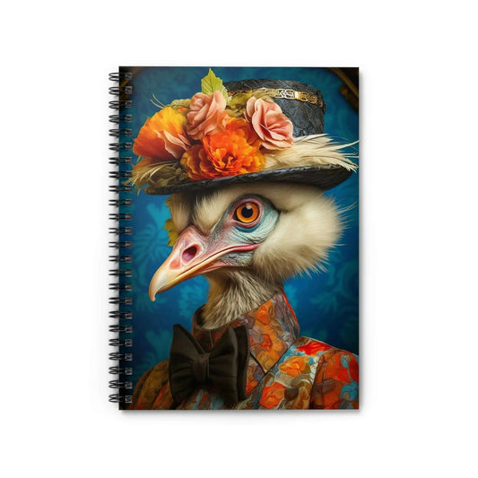Animal Portrait Spiral Notebook: Victorian Ostrich Portrait from The Curated Goose