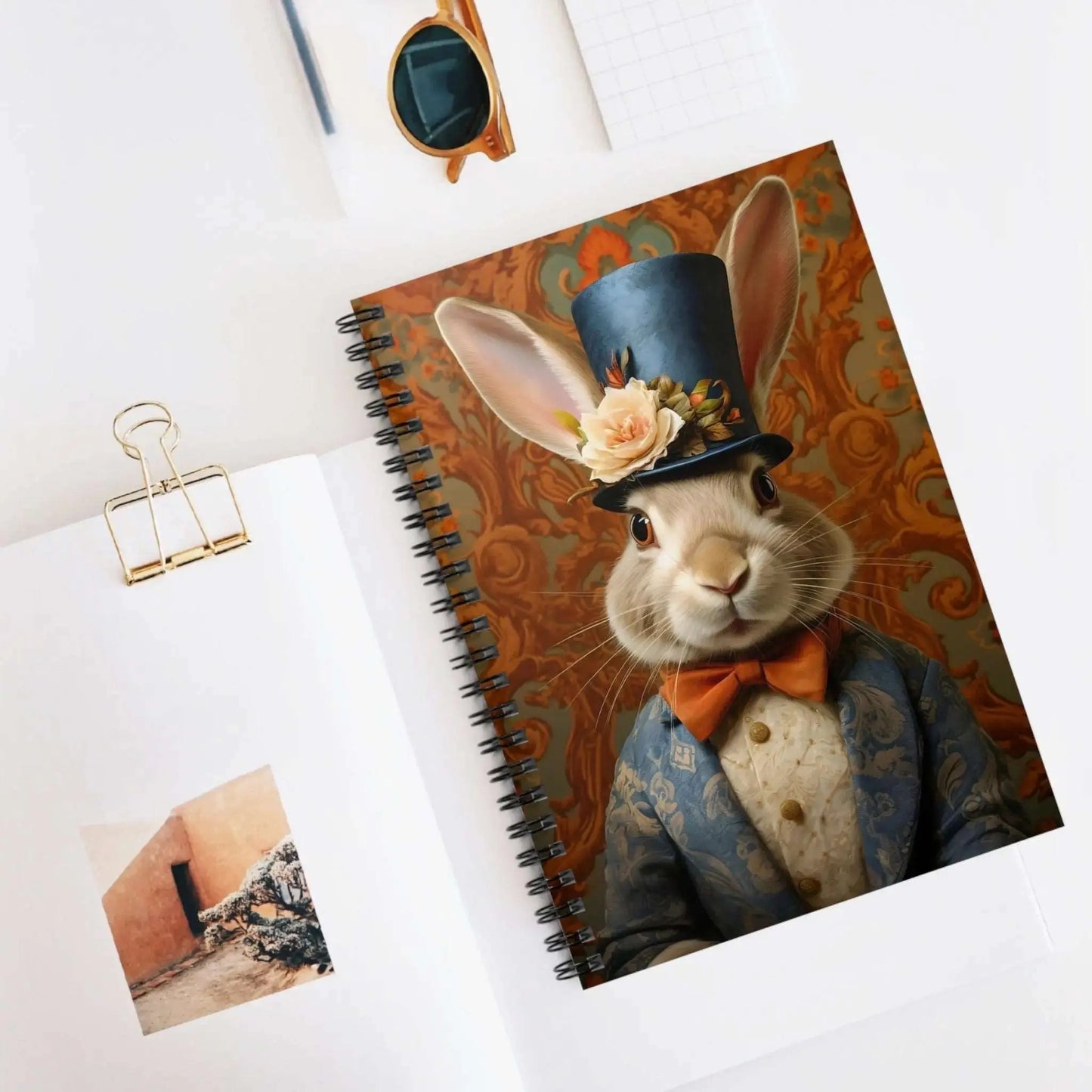Animal Portrait Spiral Notebook: Victorian Rabbit Portrait Journal from The Curated Goose