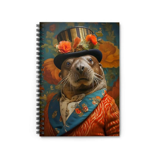 Animal Portrait Spiral Notebook: Victorian Sea Lion Portrait from The Curated Goose