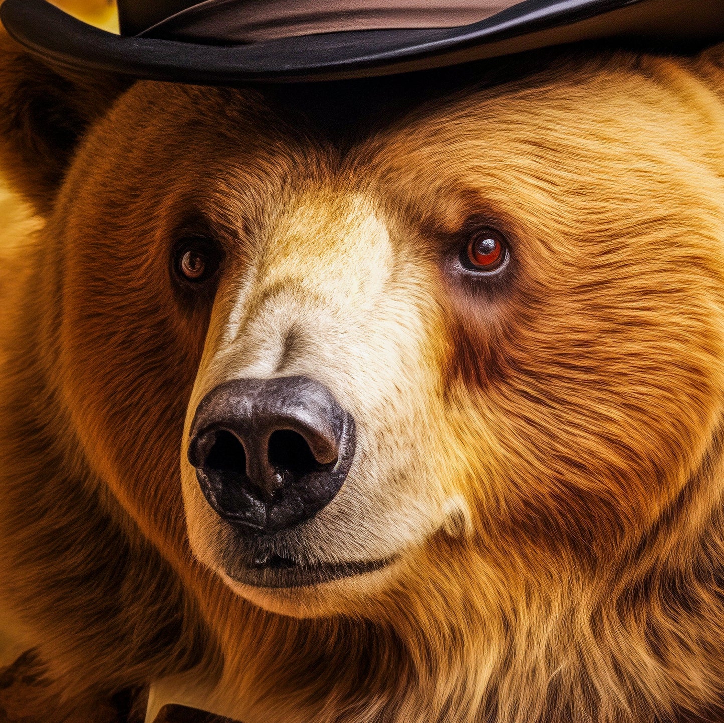 Elegant Victorian Bear Portrait - Regal Animal in Suit and Top Hat - Victorian Wedding Party Collection from The Curated Goose