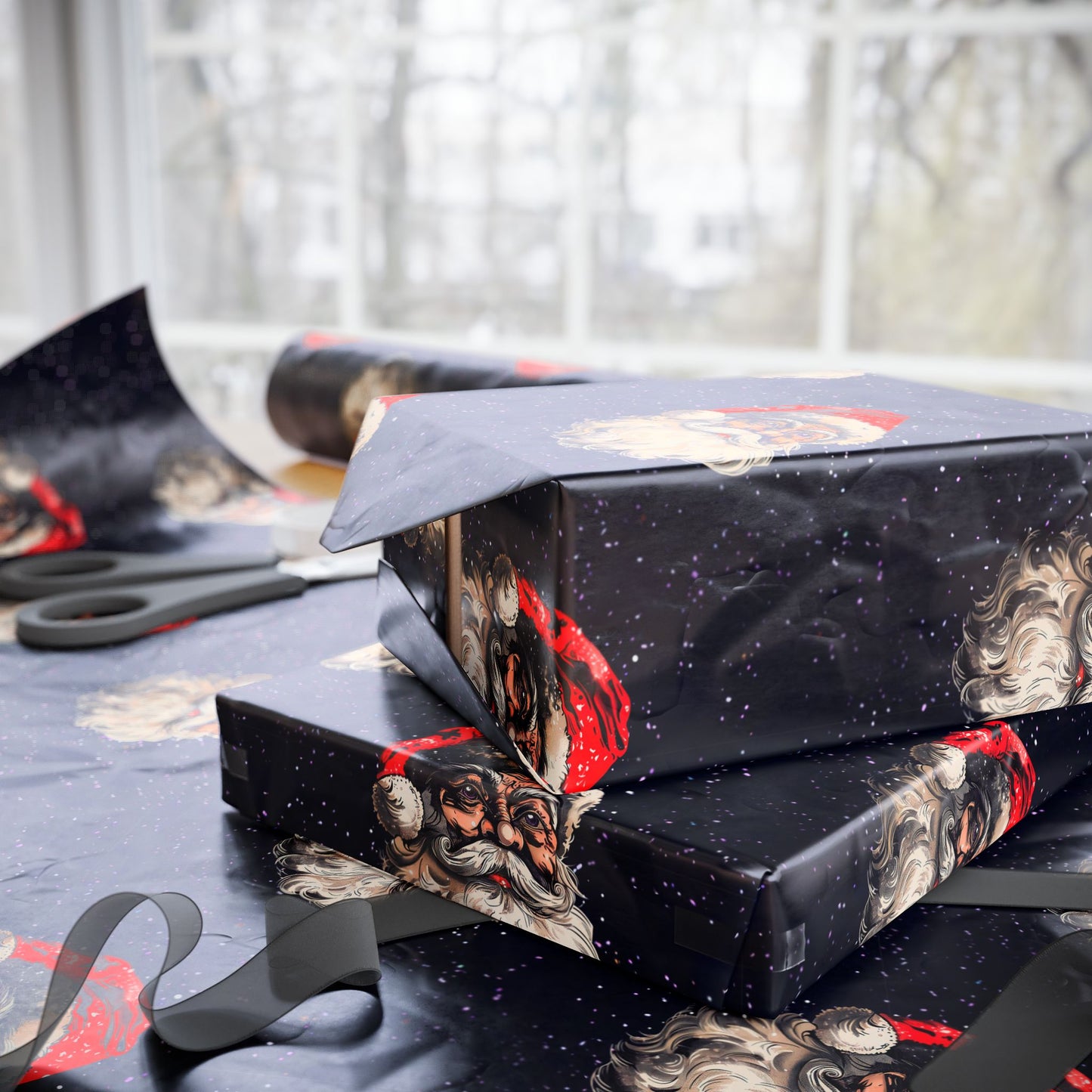 Classic Santa Claus Wrapping Paper Rolls – Festive Holiday Gift Wrap with Vintage Charm