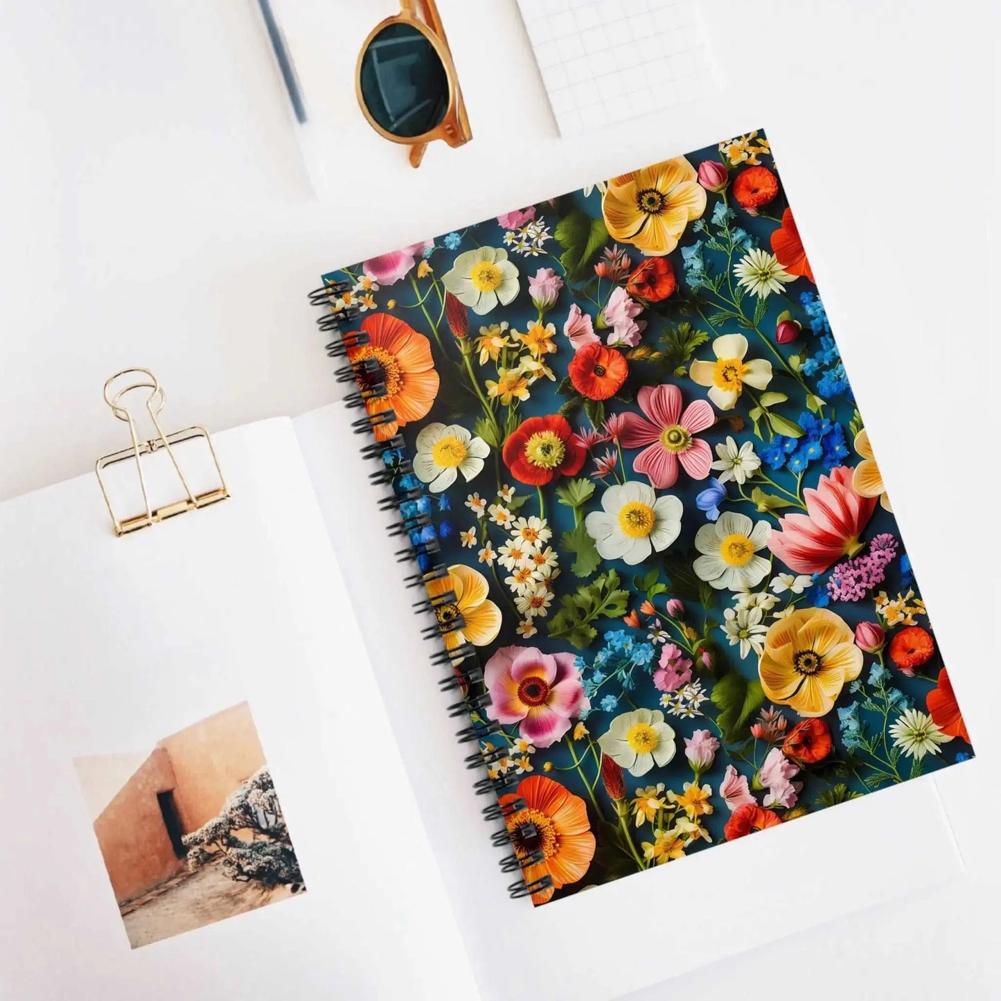 Multicolored Wildflowers Spiral Notebook from The Curated Goose