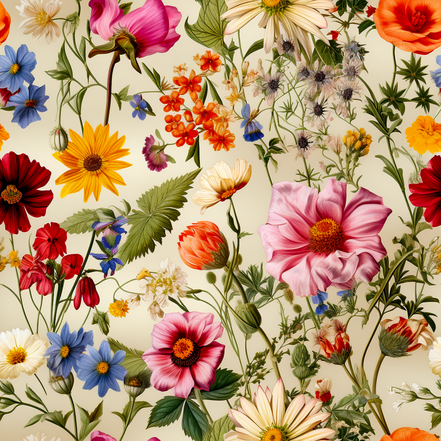 Vintage Floral Granny Chic Wrapping Paper Rolls
