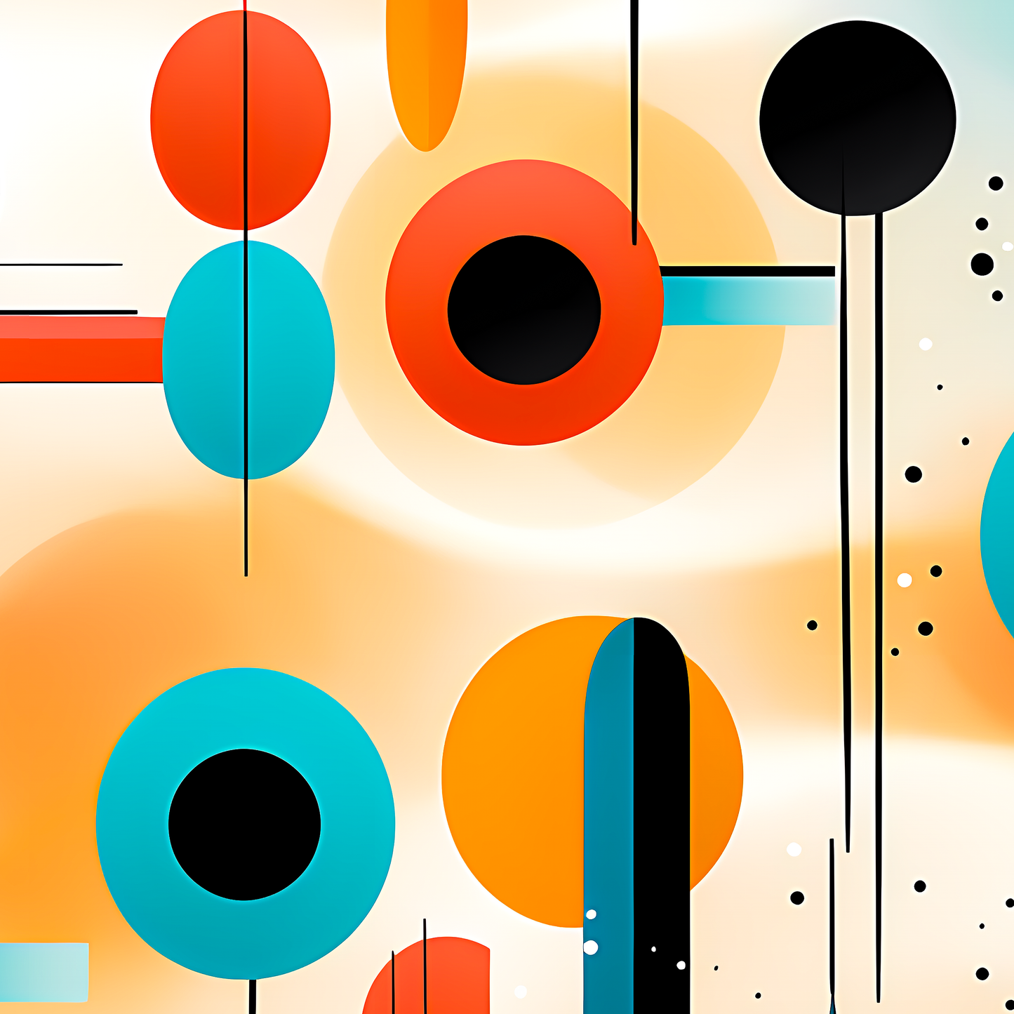 1960s Design Style Gift Wrap, Mid-Century Modern Design, Unique Wrapping Paper Rolls