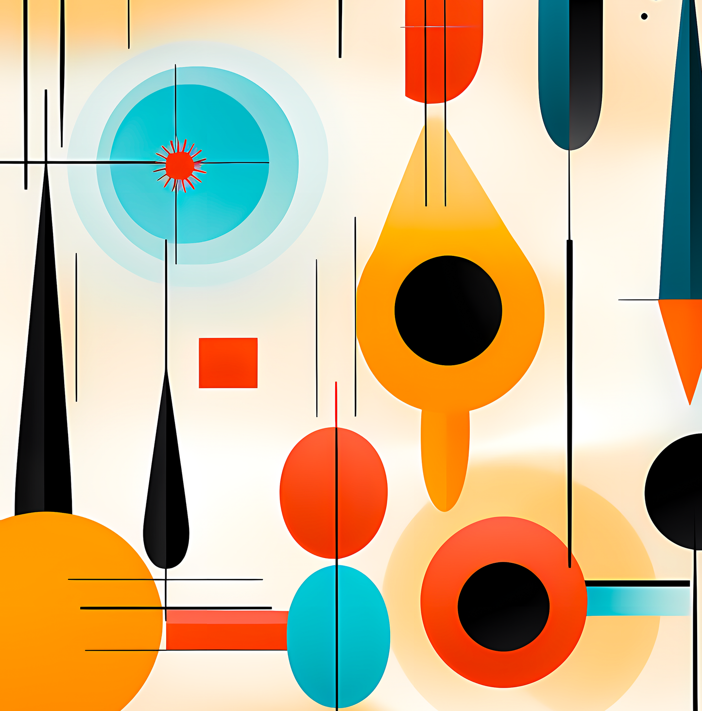 1960s Design Style Gift Wrap, Mid-Century Modern Design, Unique Wrapping Paper Rolls