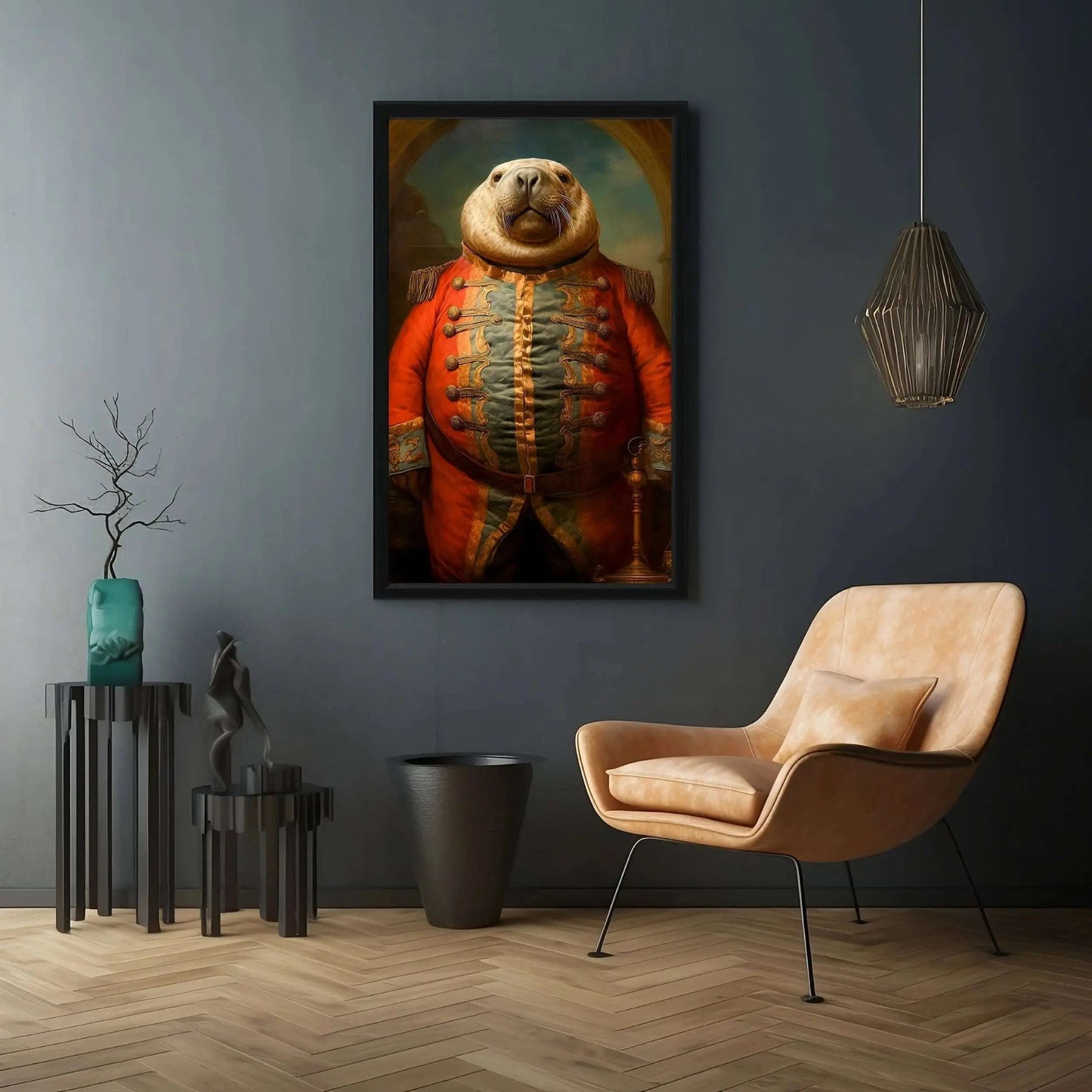Renaissance Sea Lion Soldier Art Print | Funny Vintage Animal Home Decor from The Curated Goose
