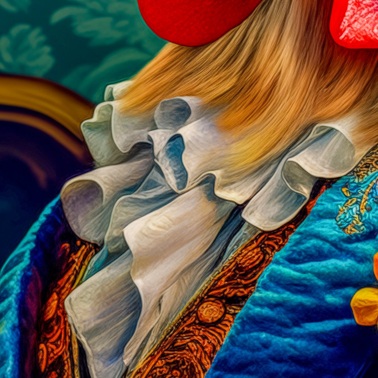 Colorful Renaissance Rooster Gallery Wrapped Canvas from The Curated Goose