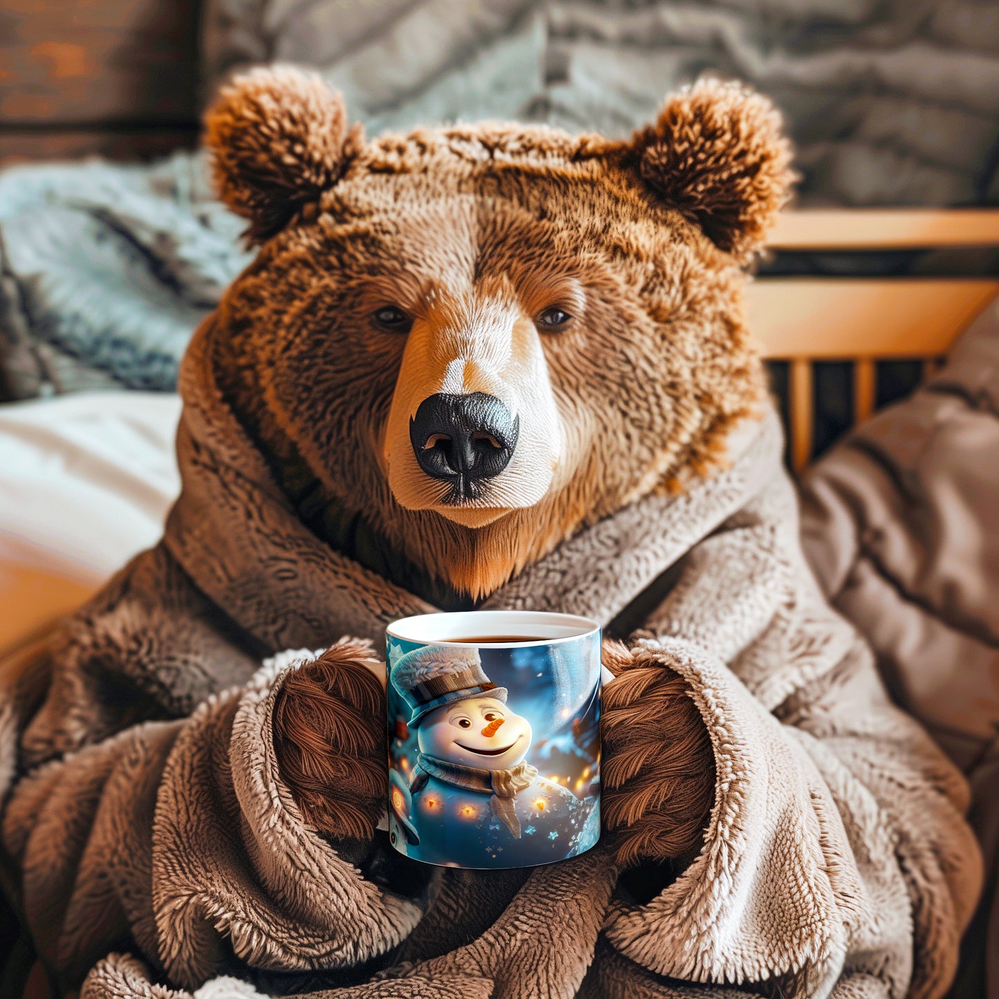 Coffee Mug | Adorable Snowman Nostalgic Christmas Mug from The Curated Goose